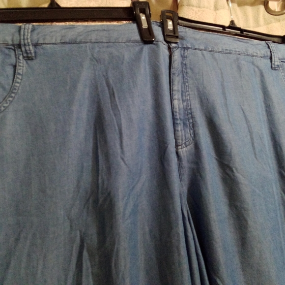 💙WIDE LEG RAYON PANTS PLUS SIZE 28 WOMEN'S CLOTHES LADIE'S TROUSERS - Picture 4 of 7